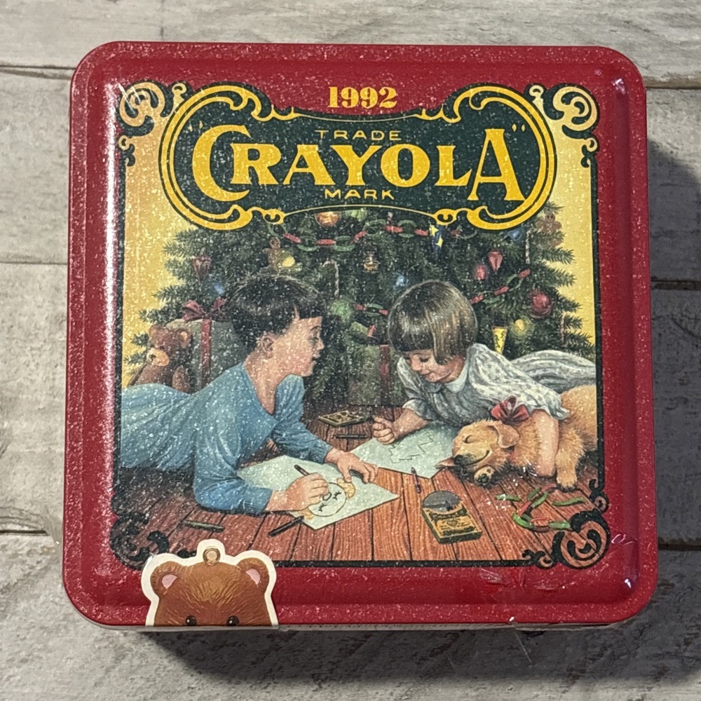 1992 Crayola Collectible Holiday‎ Tin, 64 Crayons, Exclusive Ornament New/Sealed